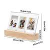 Rechargeable Glowing Acrylic Frame for 3Inch Snapshots, Triples Window, Photo Frame Stylish Desk Photo Display Stand