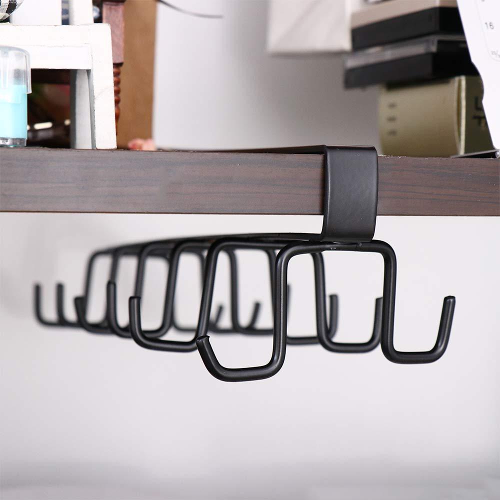 Household Double-row Mug Hook Rack Kitchen Organizer Hanging Cup Holder Cabinet Hook