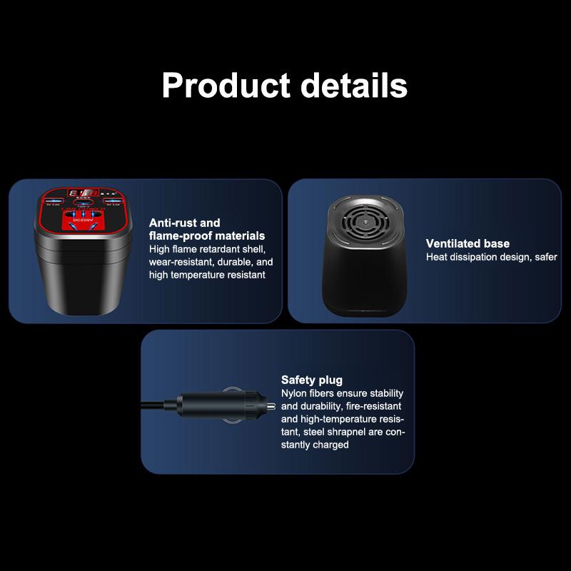 Car Power Inverter 12V/24V To 110V 220V Converter Type-C Multi-Function Charger Socket 3.1A Fast Charger Car Power Converter