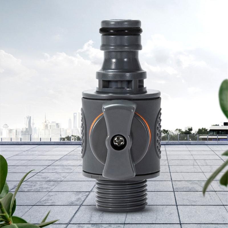 Fast Connects ABS Plastic Water Hose Adapter 6 Point Thread Integrated Flows Control Valves For Outdoor Watering