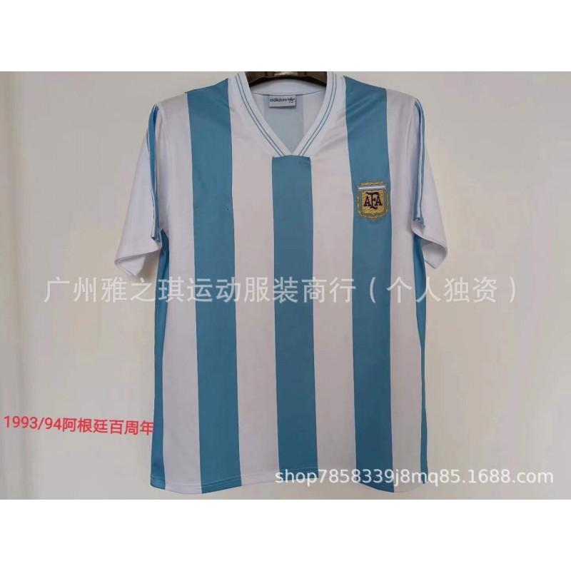 Retro Argentina National Team Soccer Jersey Vintage Football Shirt Men Women Modal Short Sleeve Training Top