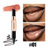 2IN1 Tapered Gradient Lip Liner & Lipstick Pen Long Lasting Waterproof Nude Matte Lip Contour Plumping Lipstick Non Stick Makeup