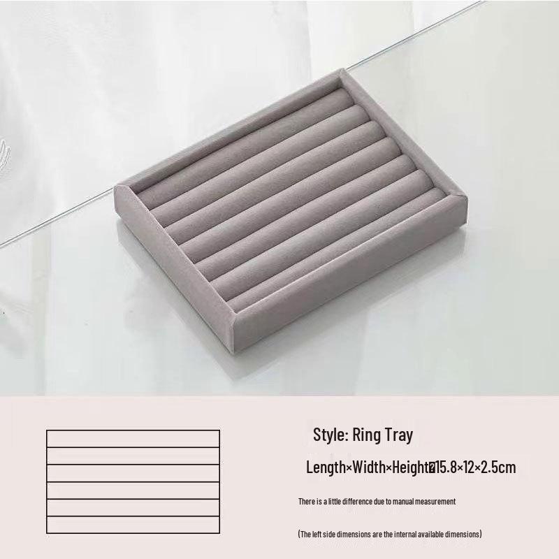 Sametová šperkovnice a organizér na náušnice, náramky a náhrdelníky