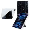 Tablet Case For iPad Pro 12.9 (2022)/(2021)/(2020)/(2018) Y-Fold Stand Glitter Leather TPU Acrylic Clear Cover