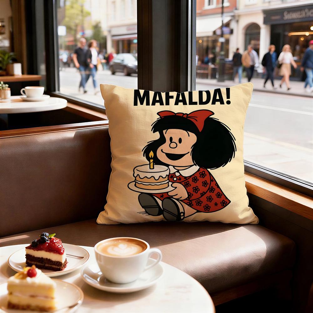 Cartoon Mafalda Cushion Cover Decorative Cushions Covers Cover Sofa x Pillow Piece x x Pillowcase
