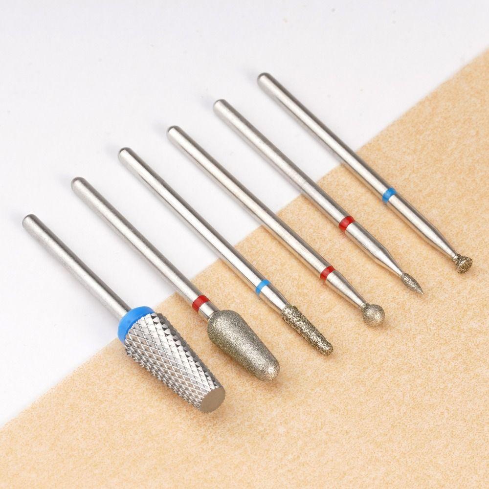 6Pcs High-hardness Nail Polishing Head Set Cuticle Nail Grinding Bits  Nail Tools Accessories
