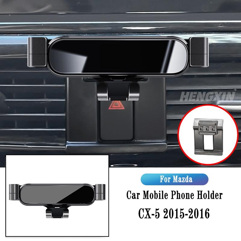 Car Phone Holder For Mazda CX-5 2015-2022 CX8 -2022 Gravity Navigation Bracket GPS Stand Air Outlet Clip Rotatable