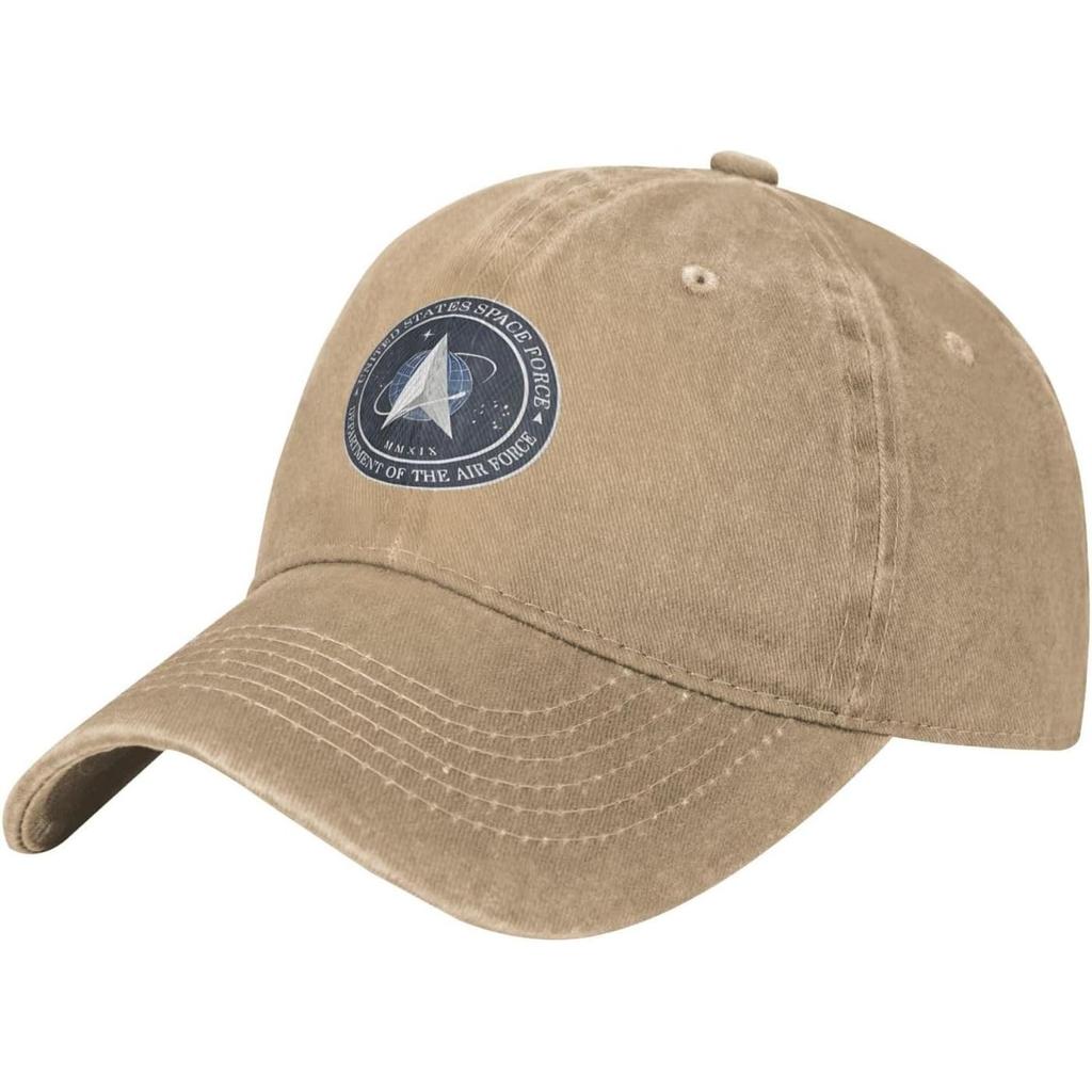 Casquette de Baseball Sceau de la Force Spatiale Coton Lavé Réglable Décontractée Sport Golf Chapeau