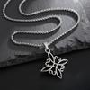 Simple and Versatile Stainless Steel Square Celtic Knot Pendant Necklace