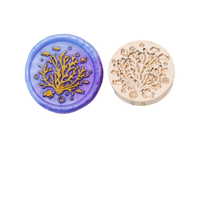 

Sea Creature Wax Stamp Head, Ocean Series Wax Seal Stamp Head Replacement for Invitations Letter Envelope