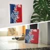Art Deli Blue And Red Fabric Wall Art Panel, 57 x 57 cm
