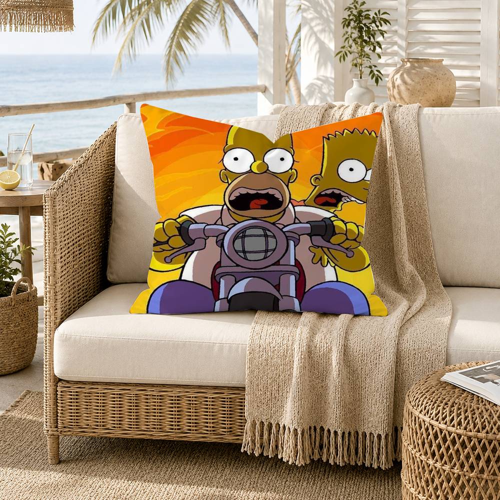SSimpsons Cartoon Pillow Case for Sofa Living Room Home office Decor Protective Cover