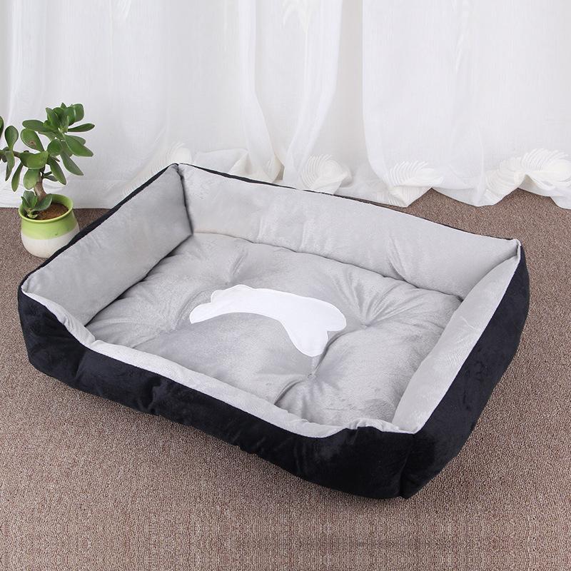 Square Breathable Dog Bed for Large Dog Cushion Non-slip Sleeping Cat Bed Winter Warm Thickened Dog Bed Soft Cat Mat Pet House