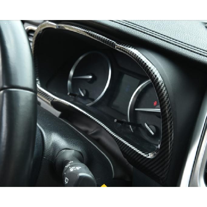 Carbon Fiber Front Dashboard Decor Cover Trim For Toyota Highlander 2015-2019
