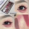 Tipsy Wine Red Eye Shadow Plate Rose Eye Makeup Rose Beads Matte Red Brown Cement Earth Color Student Affordable Eye Shadow