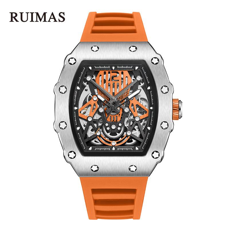 Men S Watch Wine Barrel Sports Mechanical Watch Burst 341