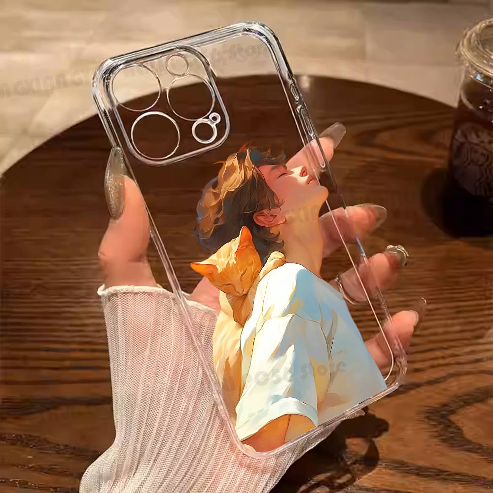 

Boy With Animals Phone Case For iPhone 17 16 15 14 13 12 11 Pro Max Mini Plus Antislip Shockproof Hard iPhone15