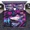 Beautiful Girl Duvet Cover Cartoon 3-Piece Set Children Cute Polyester Soft Breathable Comforter Animation Bedding