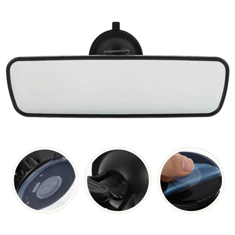 1PC Universal Wide-Angle Rearview Mirror 360° Rotatable Adjustable Suction Cup Interior Car Rear View Mirror
