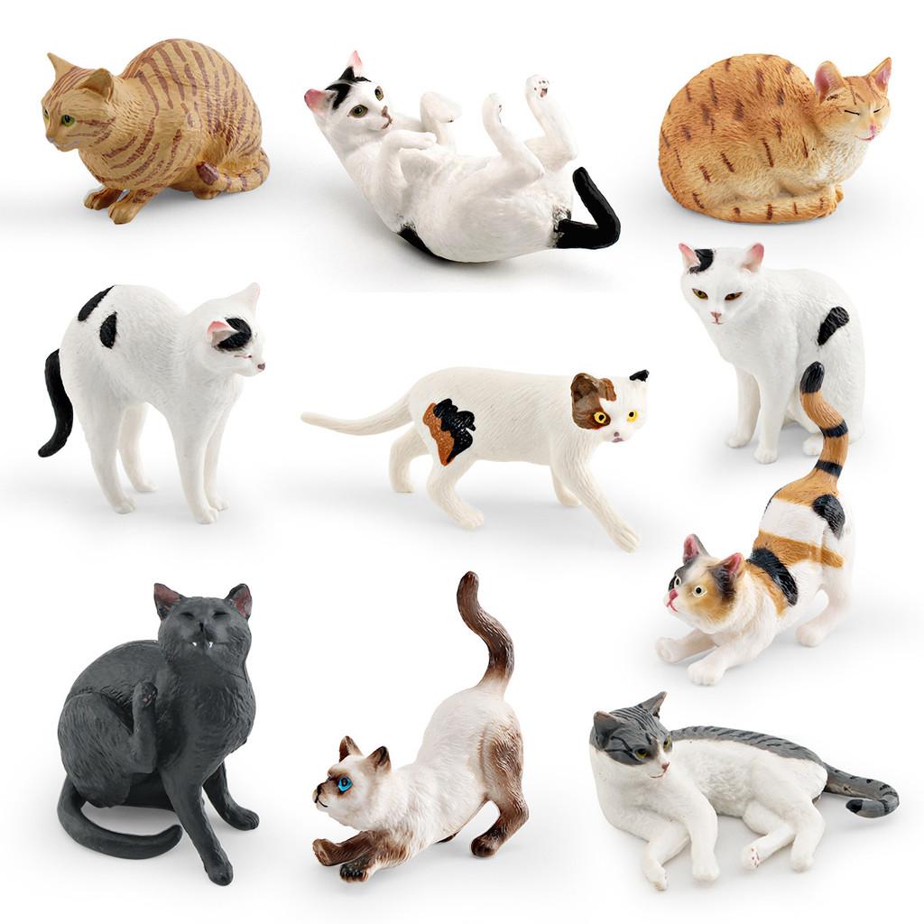 American Shorthair Pvc Cat Model Animal Toy Educational Display For Children