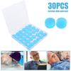 30Pcs Flexible Noise Reduction Earplugs Silicone Sound Insulation Earplug  for Sleeping Swimming