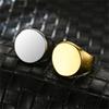 Punk Neue Mode Kreis Runde Ringe Männlich Gold Silber Farbe Edelstahl Geometrie Großer Ring für Männer Party Schmuck Geschenk 2025
