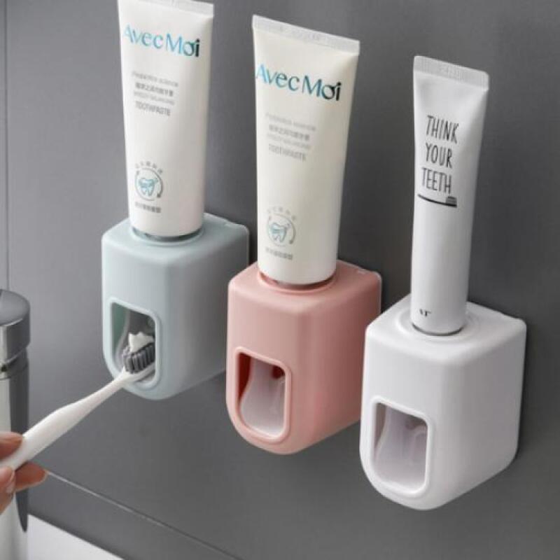 1 Minimal Wall-Mounted Toothpaste Dispenser (Random Color)