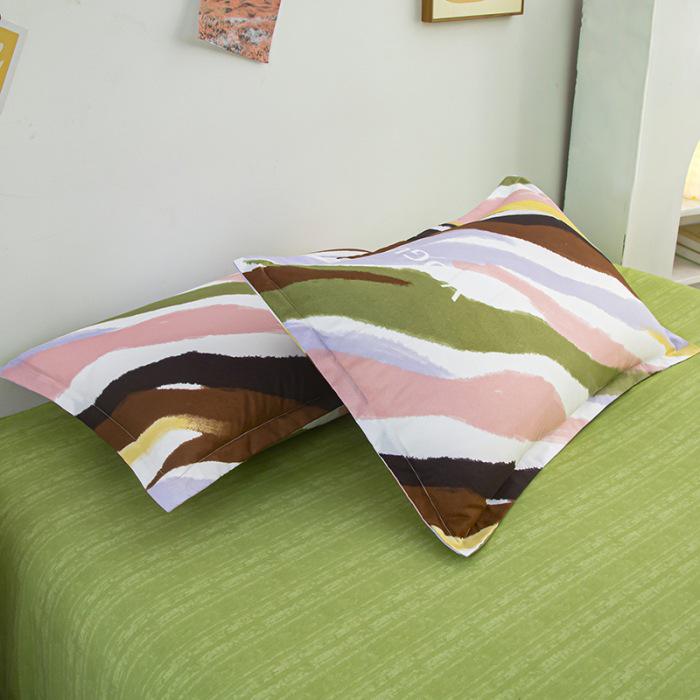 Aloe Vera Cotton Printed Pillowcase Pair, Standard Size 48x74 Cm