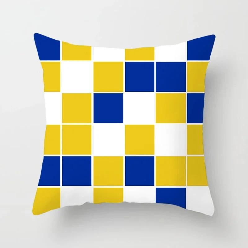 Simple Geometric Pattern Decorative Pillowcase Car Sofa Square Cushion Pillowcase