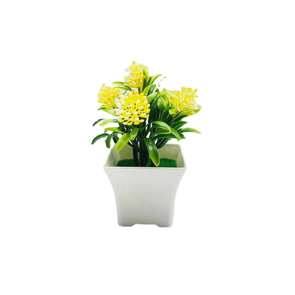 Artificial Potted Plants Artificial Flower BonsaiArtificial Flower Ornaments Plastic Artificial Green Plants