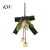 Winter Indoor Door Handle Ornaments Christmas Bow Bell Hanging Ornament, Velvet Festive Wreath Decor for Pendant with Bells Home Party, Holiday Window
