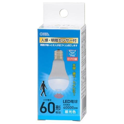 OHM Electric LED Bulb E17 60W Equivalent Motion Light Sensor Warm Color LDA7L-G/E17 PIR