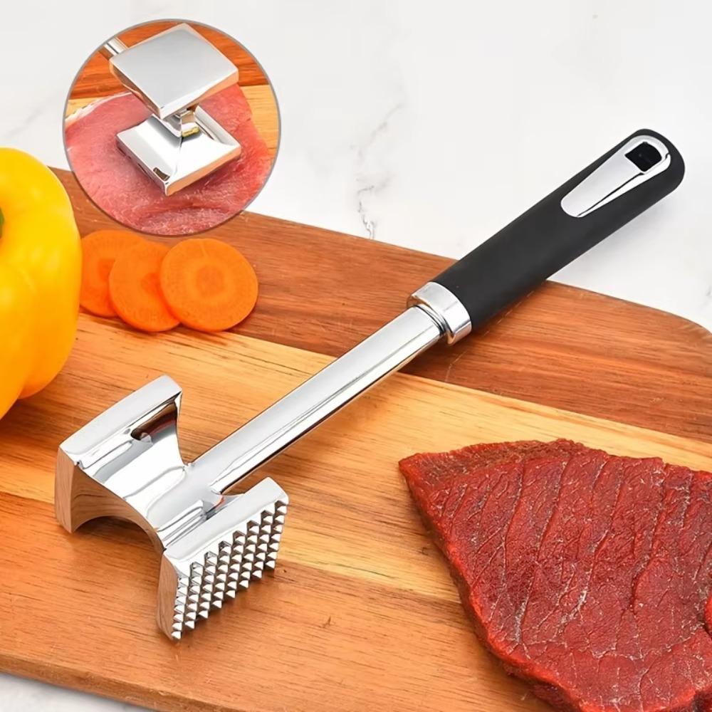 Square Head Meat Tenderizer Aluminum Zinc Zinc Alloy Beef Tenderizer Meat Beating Tool  Pork Chops