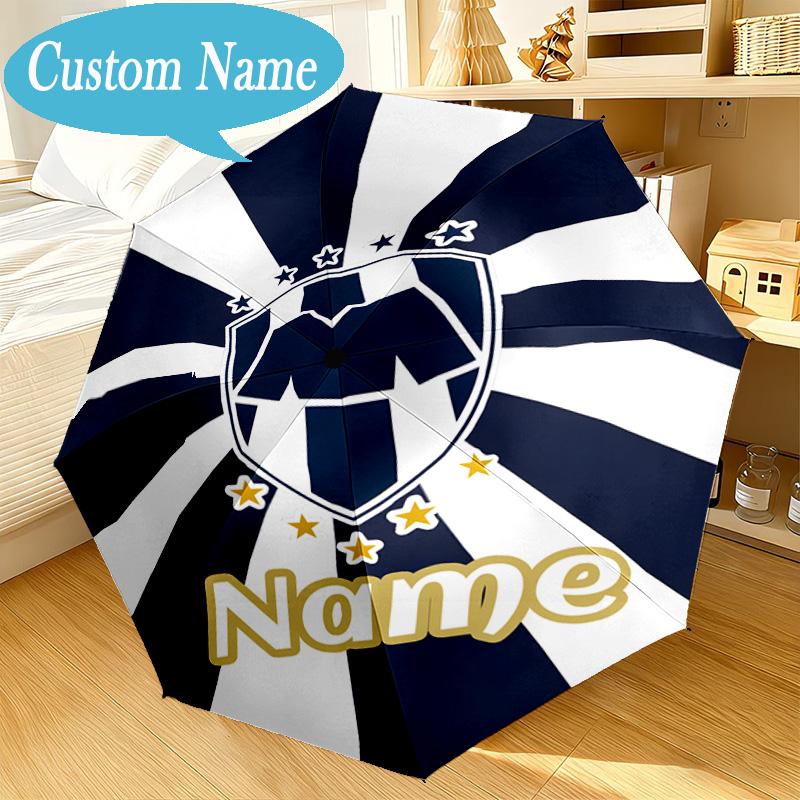 Custom Name Umbrella Galactic Monterrey Crest Umbrella 8-Frame for Travel, Camping, Casual Lightweight Portable, Essential for Family Gifts