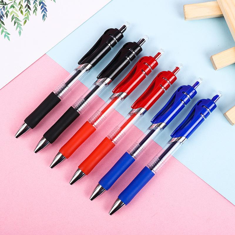 6pcs Retractable Ballpoint Pens, 0.5mm Medium Point, Carbon 0.5mm Lead, Large Capacity, Upright Position, Stationery Supplies