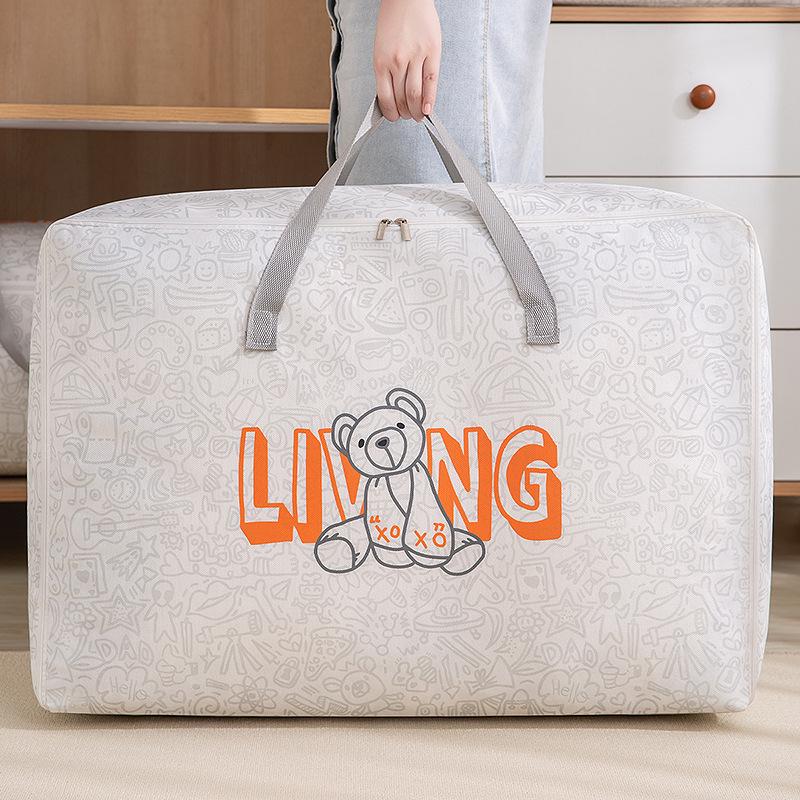 Large Capacity Waterproof Cotton Quilt Storage Bag - Dustproof, Thickened for Clothes and Bedroom Use