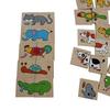 Puzzle en bois - beleduc - match et mix - animaux - pour enfant de 3 ans et plus