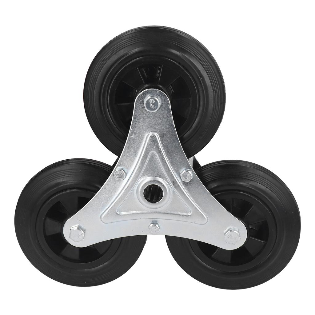 Stair Climbing Wheel Replacement Heavy Duty 6in Rubber Tri Wheel Climber for Shopping Utility Cart Trolley