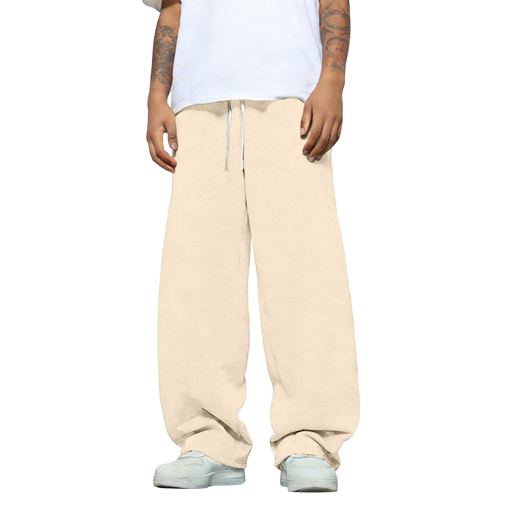 Men's Color Loose Wide Leg Sweatpants Men's Casual Fashion Sweatpants