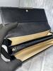 GUODI Long Wallet with Flap, Genuine Ostrich Leather with Card Holder, TK-RP30LW2, Unisex (Black)