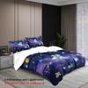 3-Piece Starry Sky Space Planet Astronaut Pattern Print (1 Duvet Cover+2 Pillowcases No Core) Comfortable Bedding Set