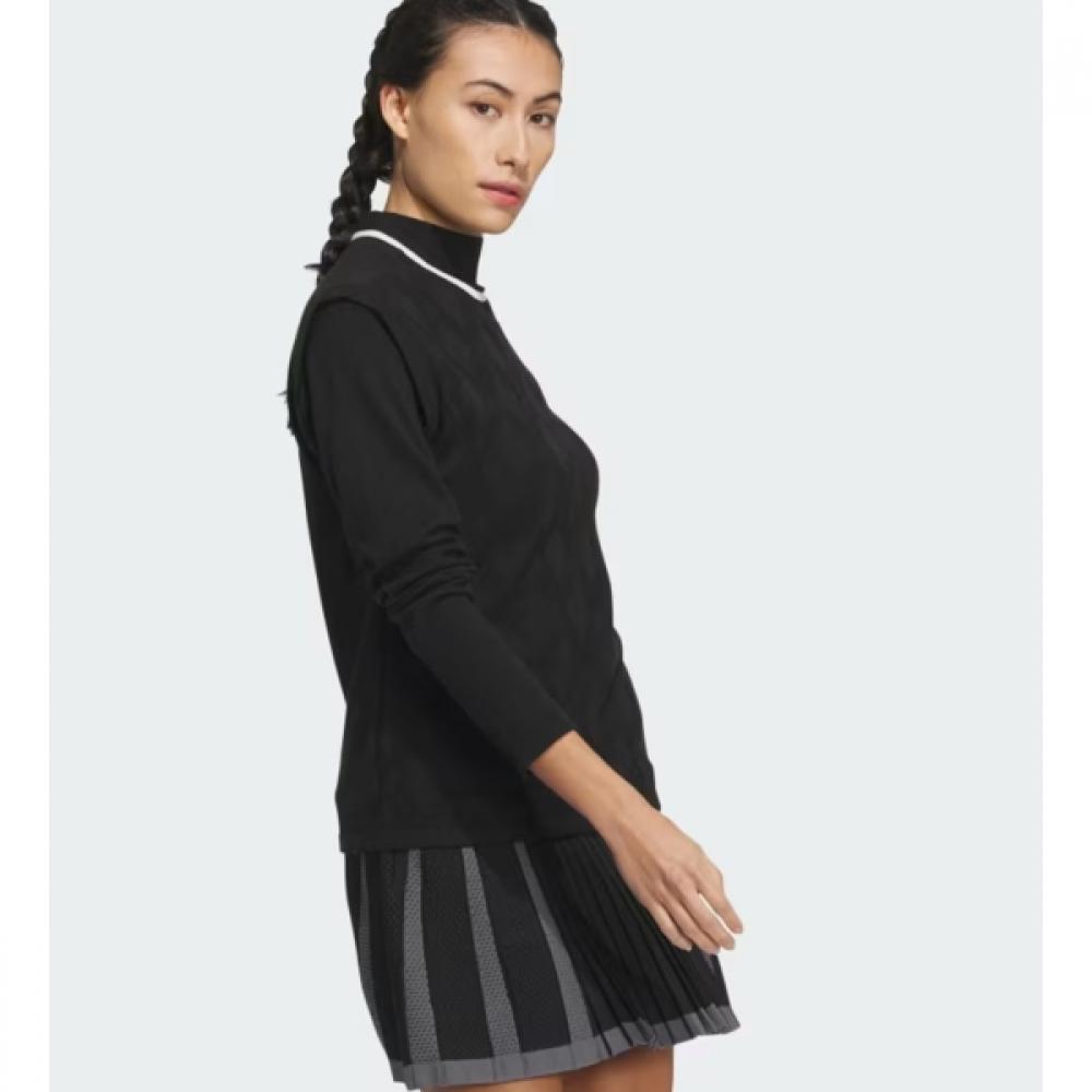 AdidaS Golf Women S 2 In 1 Long Sleeve Knit veSt Black Hz6040