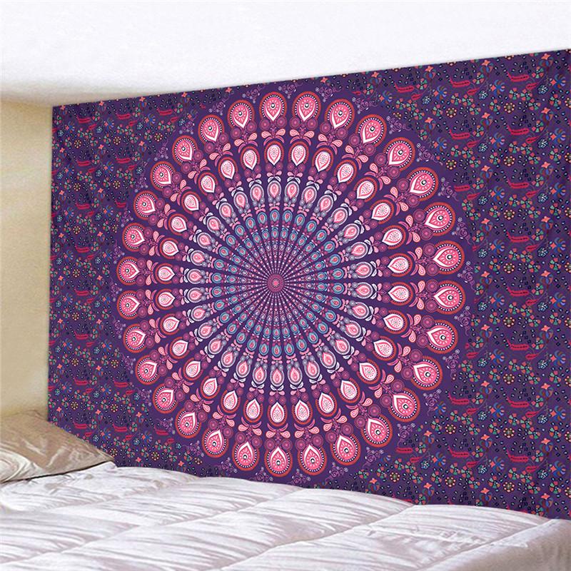 Mandala Poliester 180*230cm Kwadratowy Gobelin Wiszący na Ścianę Dywan Koc Mata do Jogi do Dekoracji Domu Sypialni