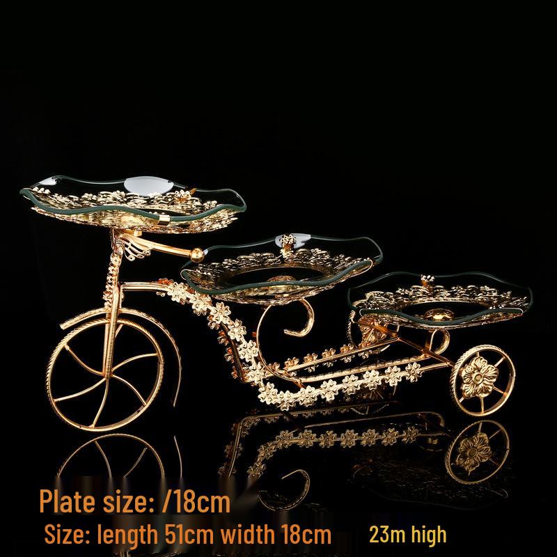 

Многоярусная фруктовница в европейском стиле: Элегантный декор для гостиной или кофейного столика, идеально подходит для закусок и свадеб.