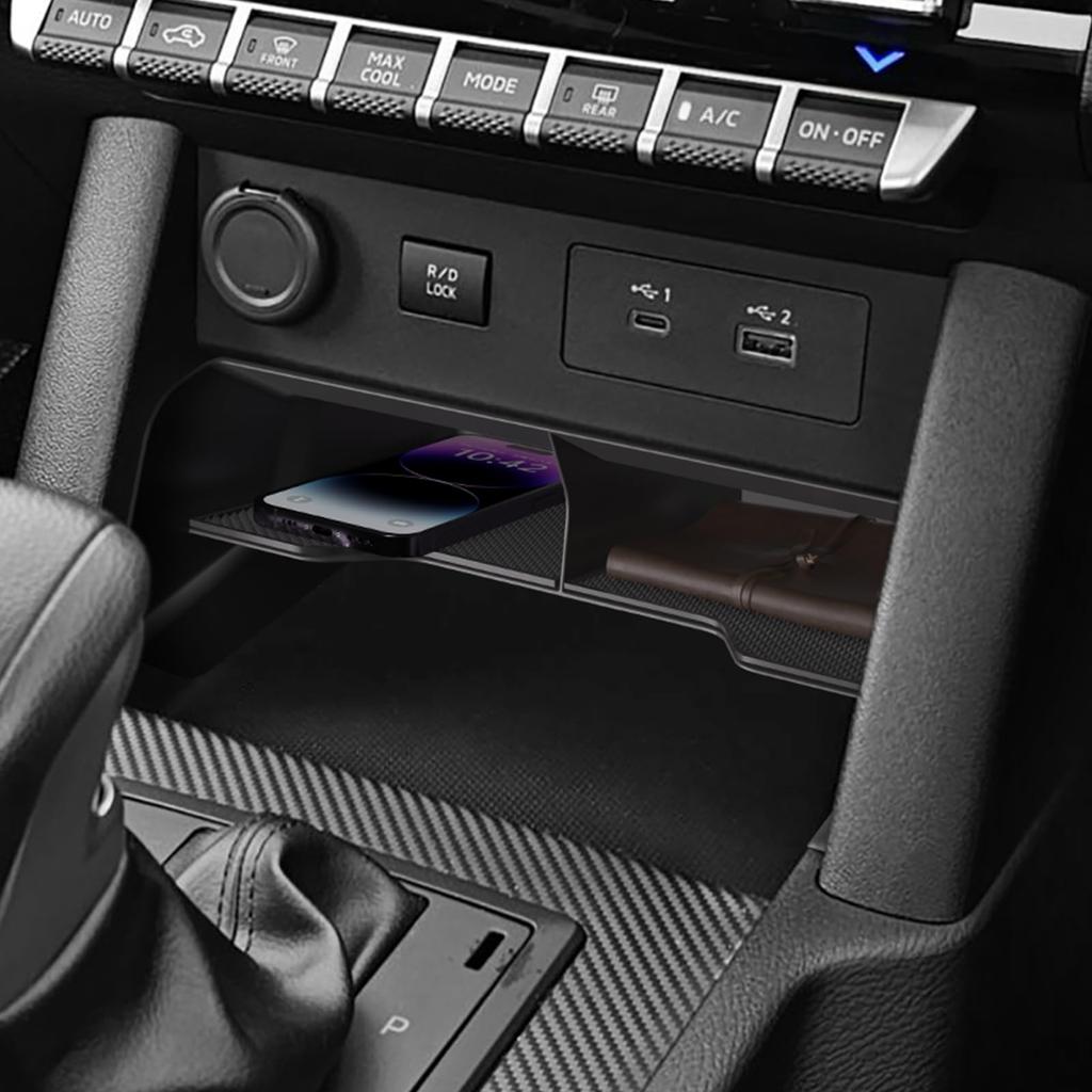 ZUNDUO Set for Mitsubishi Triton LC2T Console Armrest Hidden Armrest Storage Console and Drink Includes Washable Rubber Mats for Easy and Interior