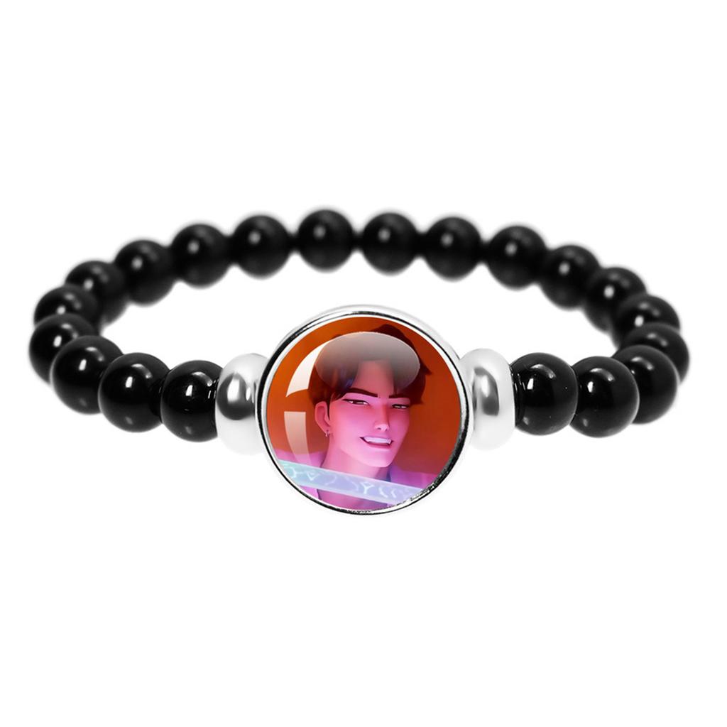 Fashionable Girl Group  Bracelet Beaded Wristband, Dome Badge Bracelet Suitable For Fan Gifts Men And Women Couple Jewelry Gift Accessories