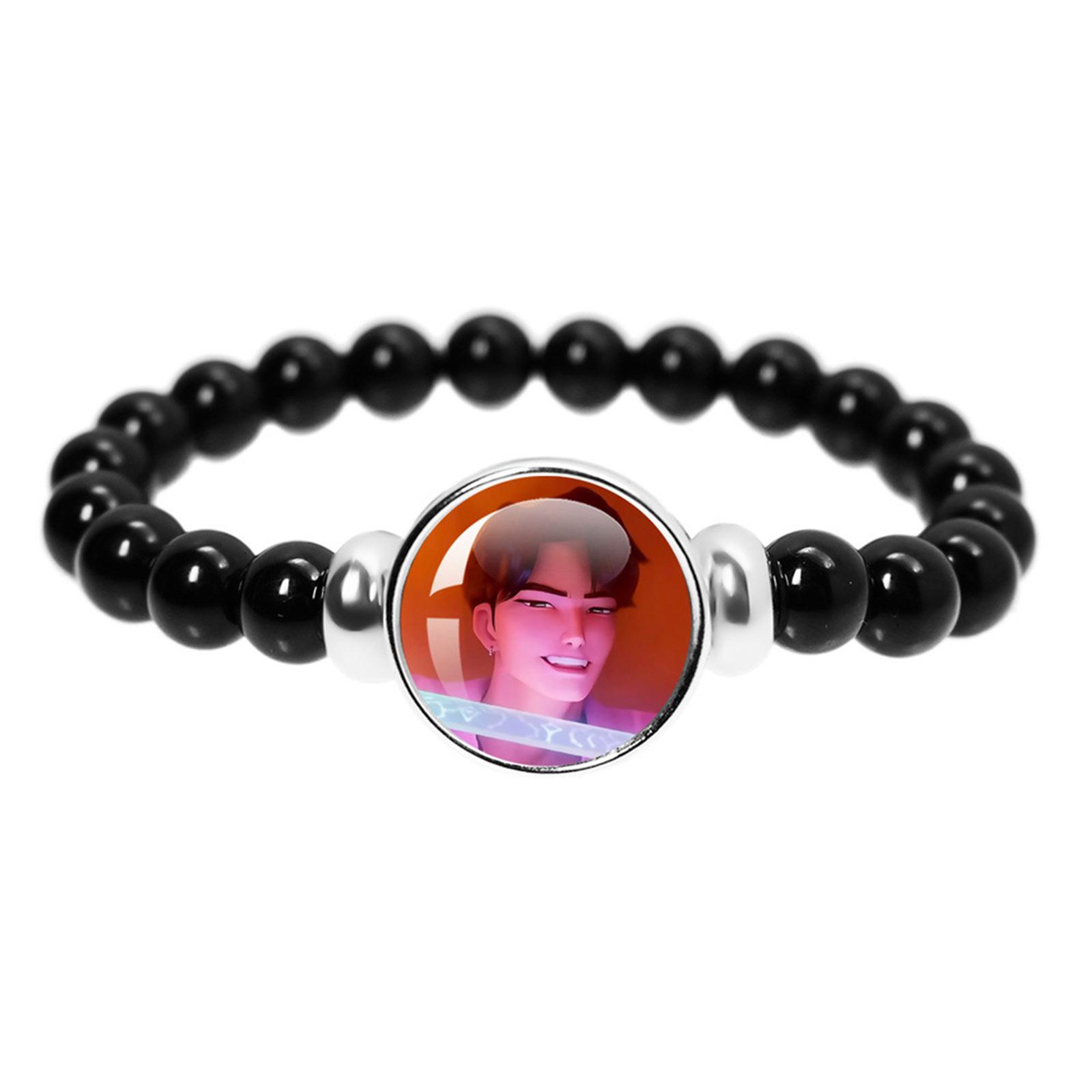 

Модный браслет женской группы, браслет из бусин, браслет с купольным значком, подходит для подарков фанатам, мужской и женский, парные украшения, аксессуары для подарков One Size