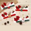 Christmas Hair Accessory Set: Deer Antler Headband, Snap Bracelets, and Brooch for Kids