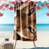 Realistic Cougar Face Close-Up Beach Towel Quick-drying for Travel Outdoor Sports Jogging Beach and Swimming