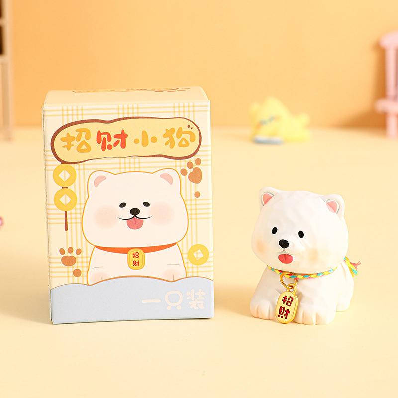 

Cute Cartoon Fortune Dog Miniature Figurine Ornament Kawaii Desktop Decoration Creative Diy Home Decoration Accessories Gifts
